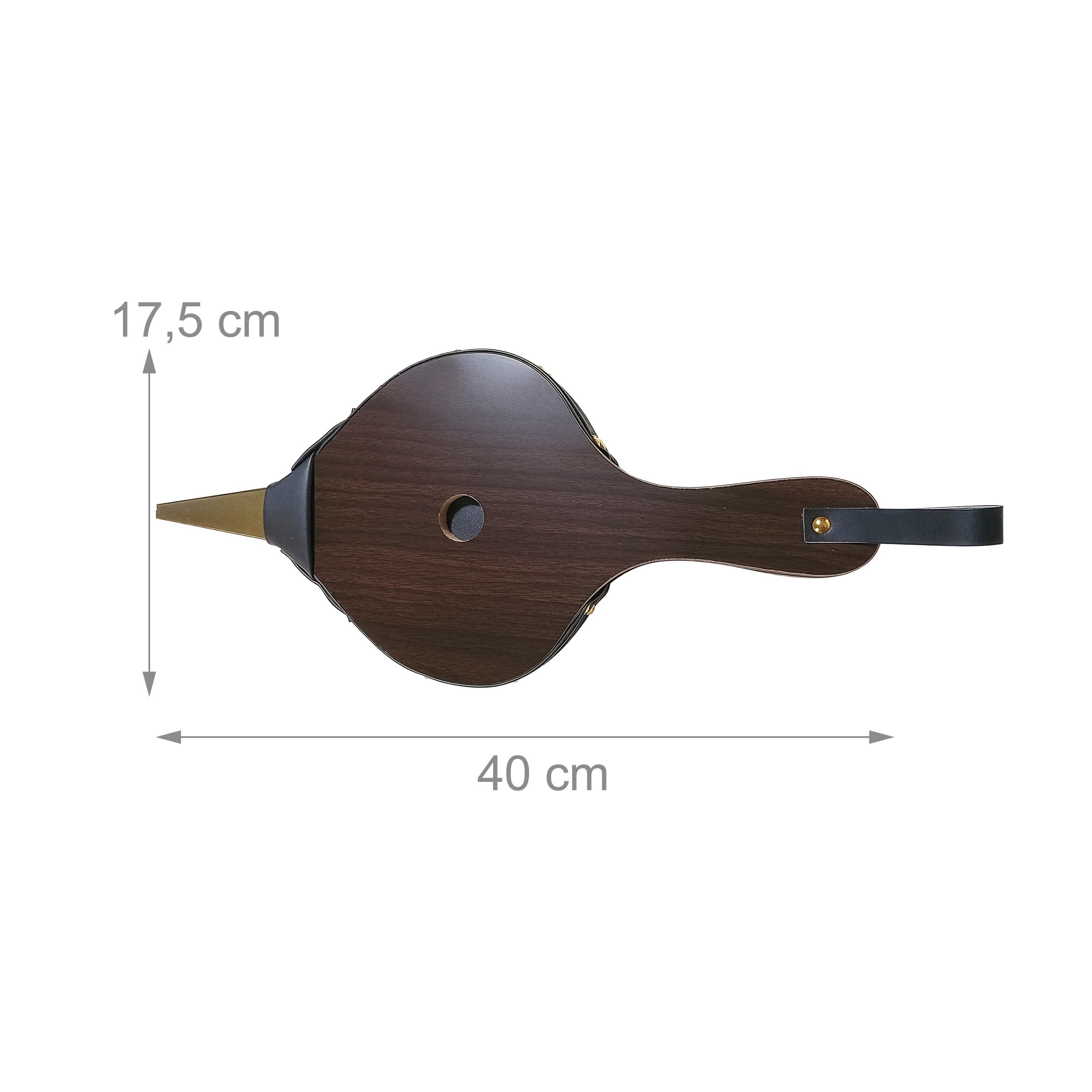 Relaxdays Soffietto, soffiatore d'Aria per Camino e Barbecue, Lunghezza: 40 cm, Design Rustico, Manuale, MDF, Marrone