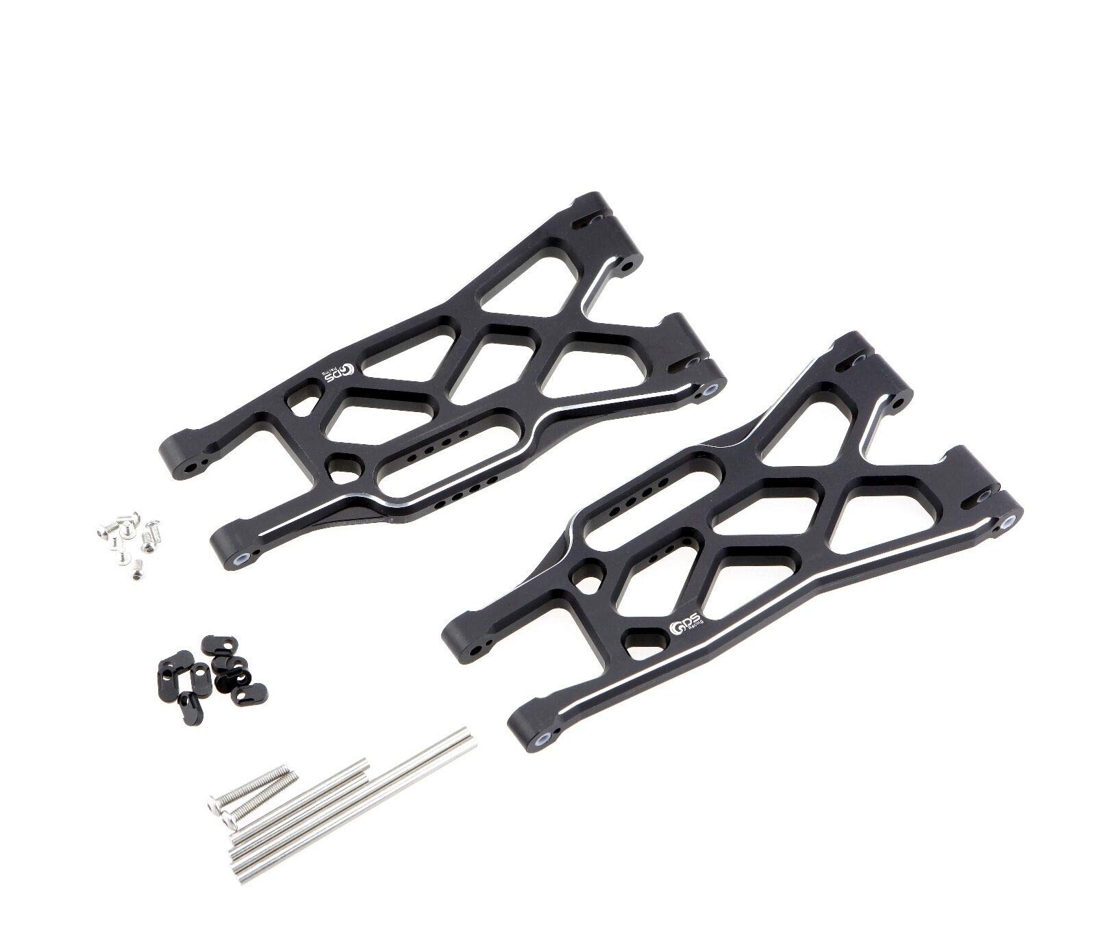 GDS Racing Alloy Front & Rear Lower A-Arms Black for Traxxas X-Maxx RC Monster Truck 1/5 (Pair)