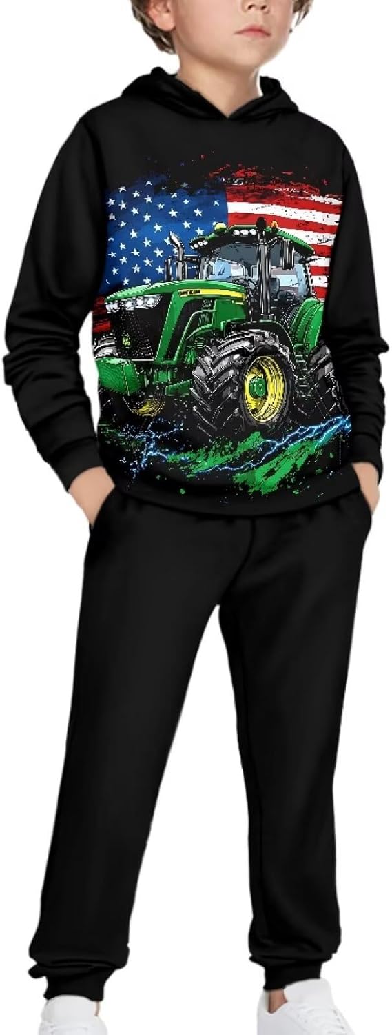 Boys Pants Set 5-12 Stylish Hoodies Sweatshirts and Sweatpants Tracksuits Soft Long Sleeve Hoodie Sweatsuit Sets