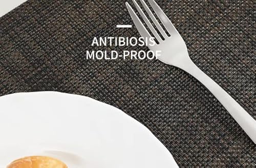 S Saepio Dining Table Placemats Set Of 6 , Washable Pvc Table Mats , Heat Resistant Table Cover , Place Mats For Table And Fancy Decor For Dinner Table And Kitchen Mat 18X12In (Beige) #TOP5