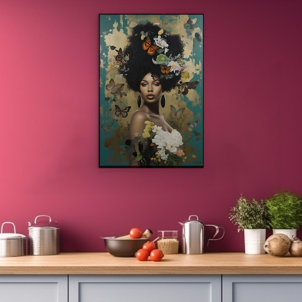 Canvas for Living room. Blossoming Elegance: A Vision of Natural Beauty in Digital Art, 27 x 18 inch Canvas Wall Art - Contemporary Masterpieces - Modern Home Decor - 69x46 cm (27x18 inch)