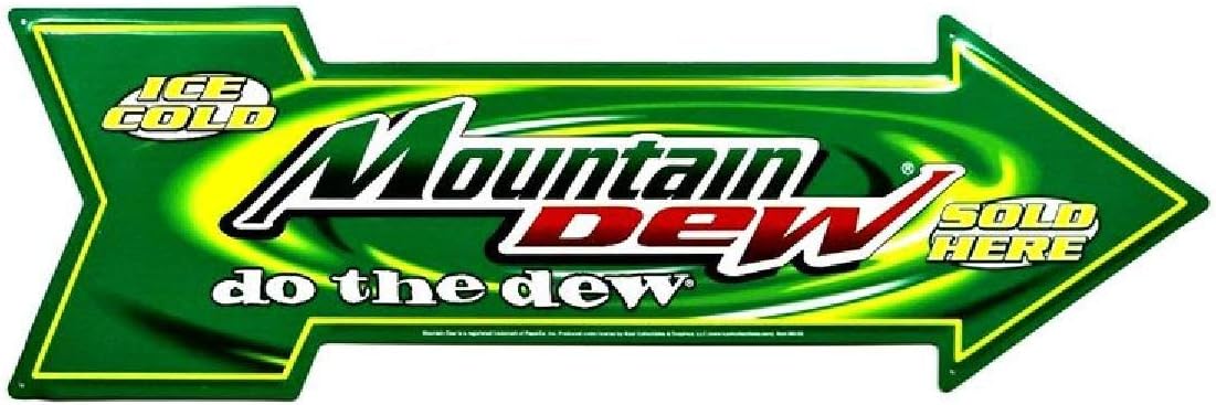 Signs 4 Fun SJMD2 Mountain Dew Arrow Sign - Aluminum Sign - Made in the USA