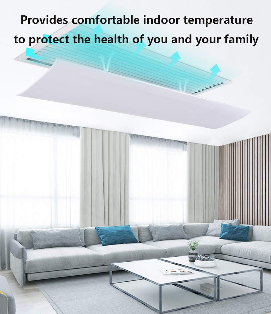 Deflettore per condizionatore d'aria, deflettore d'aria regolabile per tapparelle a soffitto, in plastica leggera, facile da installare