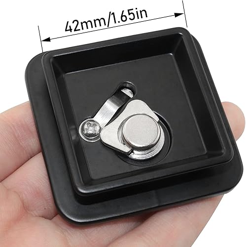 Miniatura 4 de Piezas de montaje de cabeza de placa de liberación rápida de trípode 1.654 in x 1.654 in para V-0554, 6100 6160 7100 FW29T, 200R 800R, V3000 S-4500