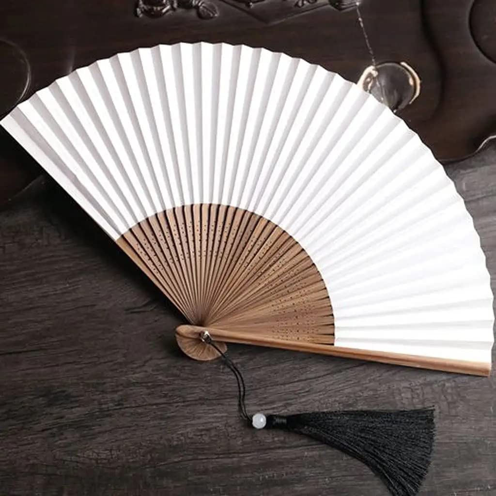 Abanico Plegable Abanico Plegable De Decoración Estilo Japonés, Papel Doble Cara, Abanicos Mano Portátiles Elegante Ventilador Manual(B)
