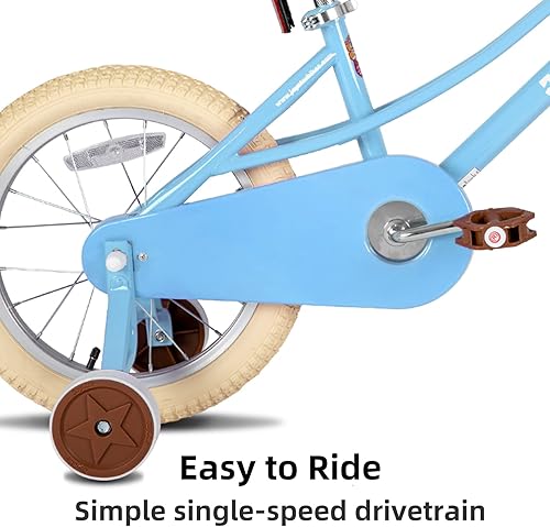 Miniatura 96 de JOYSTAR Bicicleta para niñas de 2 a 12 años, 12, 14, 16, 18 pulgadas, estilo retro, con ruedas de entrenamiento, bicicleta para niños de 20 pulgadas