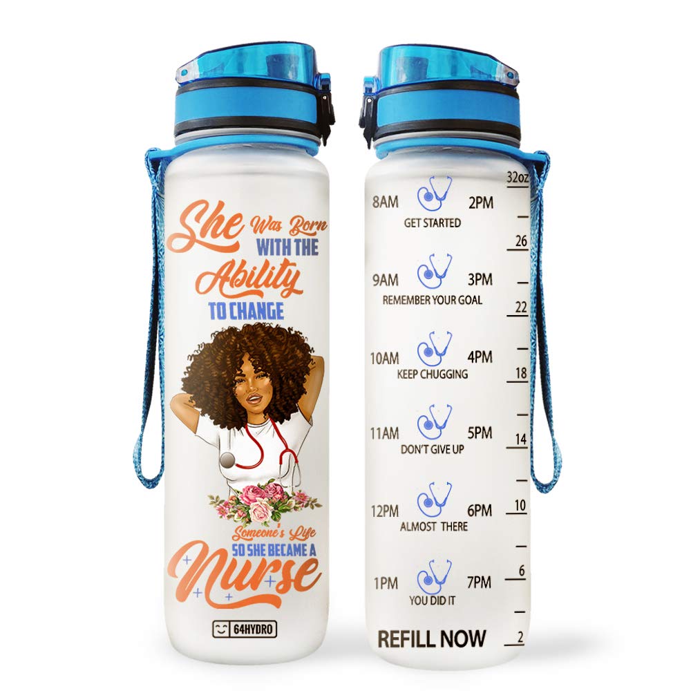 Buy 64HYDRO 32oz 1Liter Motivational Water Bottle with Time Marker, She ...