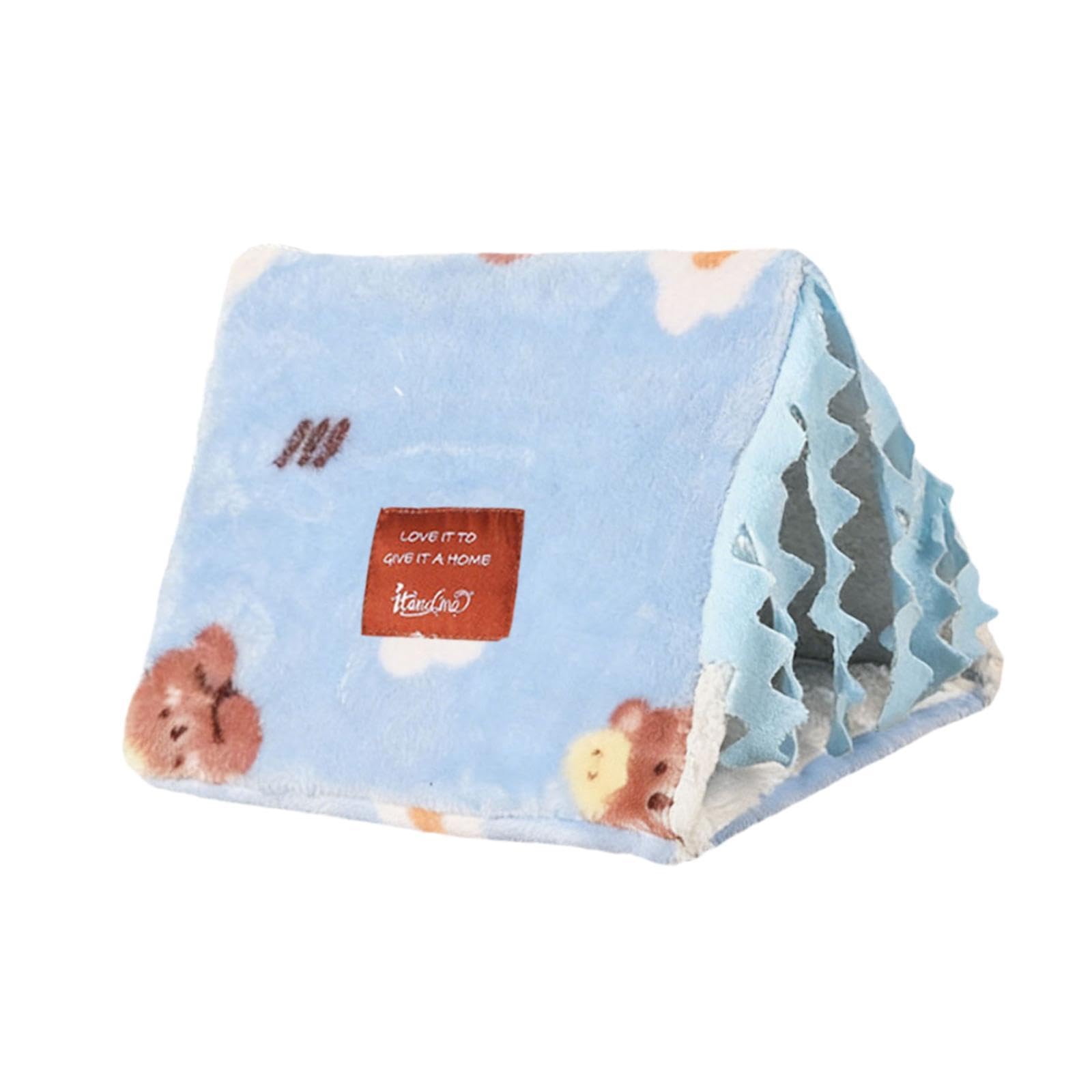 VELURA Bunny Hideaway House Warm Guinea Pig Bed for Small Animal Beds Bunny Hamster Blue M|1 Guinea Pig Hideout|Pet Supplies | Small Animal Supplies | Exercise & Toys|-image-9