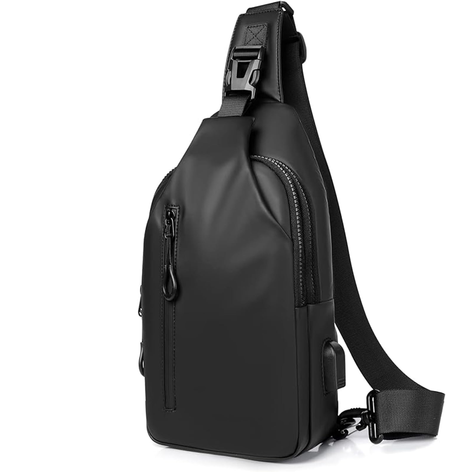 Waterproof Cross Body Bag Men, Sling Bag, Shoulder Bag Mens with USB Charger Port, Sling Chest Bag Waterproof Men Women, Casual Crossbody Bag for Sports Outdoor Traveling, Bring A Card Holder