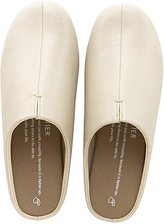 歩くを考えたルームシューズ シンプルなデザインにしっとりとした履き心地 ルームズ (アイボリー, Mサイズ)