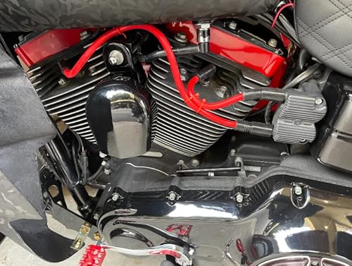 10.4Mm 10Mm Spark Plug Wire Compatible With Harley Davidson Big Twin 99-19 Fxd Dyna Softail (Red) #TOP2