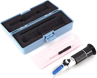Antifreeze Refractometer, Glycol Refractometer Car Battery Acid Engine Coolant Tester Tool with ATC for Automobile Checking