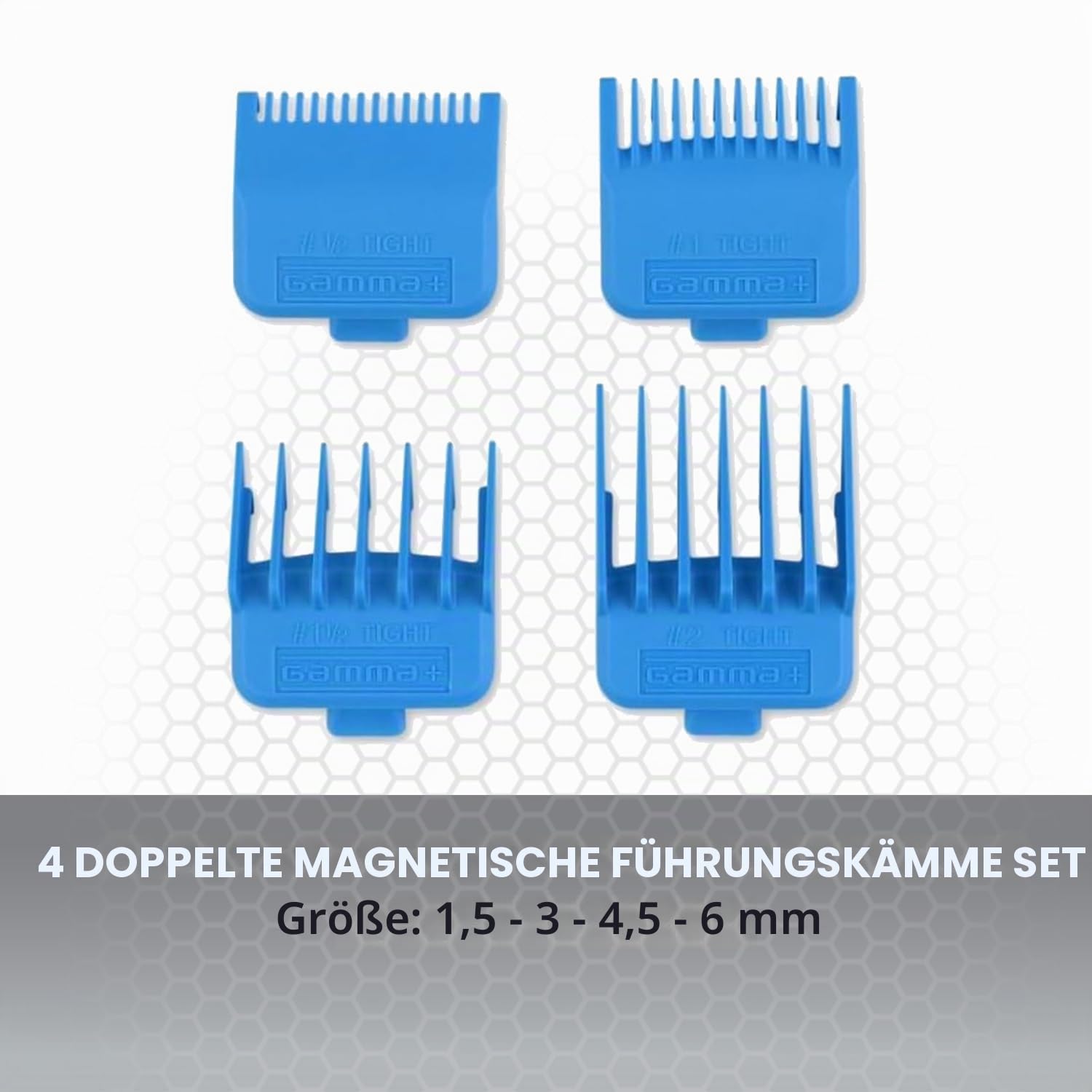 Profi Haarschneider Gamma+ G+310 | Haarschneidemaschine für Herren | Super Torque Rotationsmotor 6000 RPM |Verstellbare Zero-Gap-Klinge | Über 2 Stunden Akkulaufzeit | 4 Aufsteckkämme | USB-C
