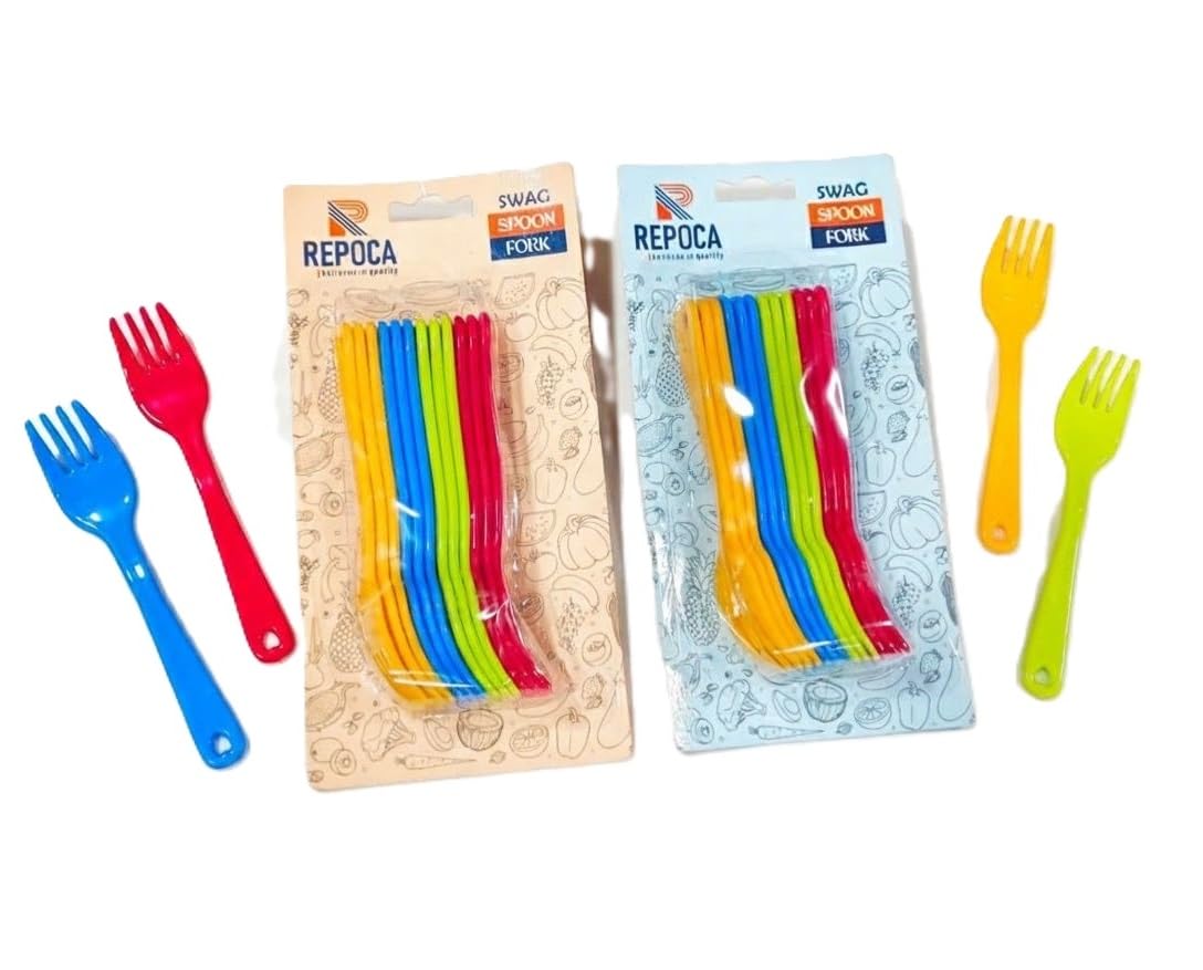 Baby Feeding Fork Set | Soft Plastic Table Forks | Toddler & Kids Mealtime Utensils | BPA-Free & Dishwasher Safe (Pack of 24pcs)-image-46