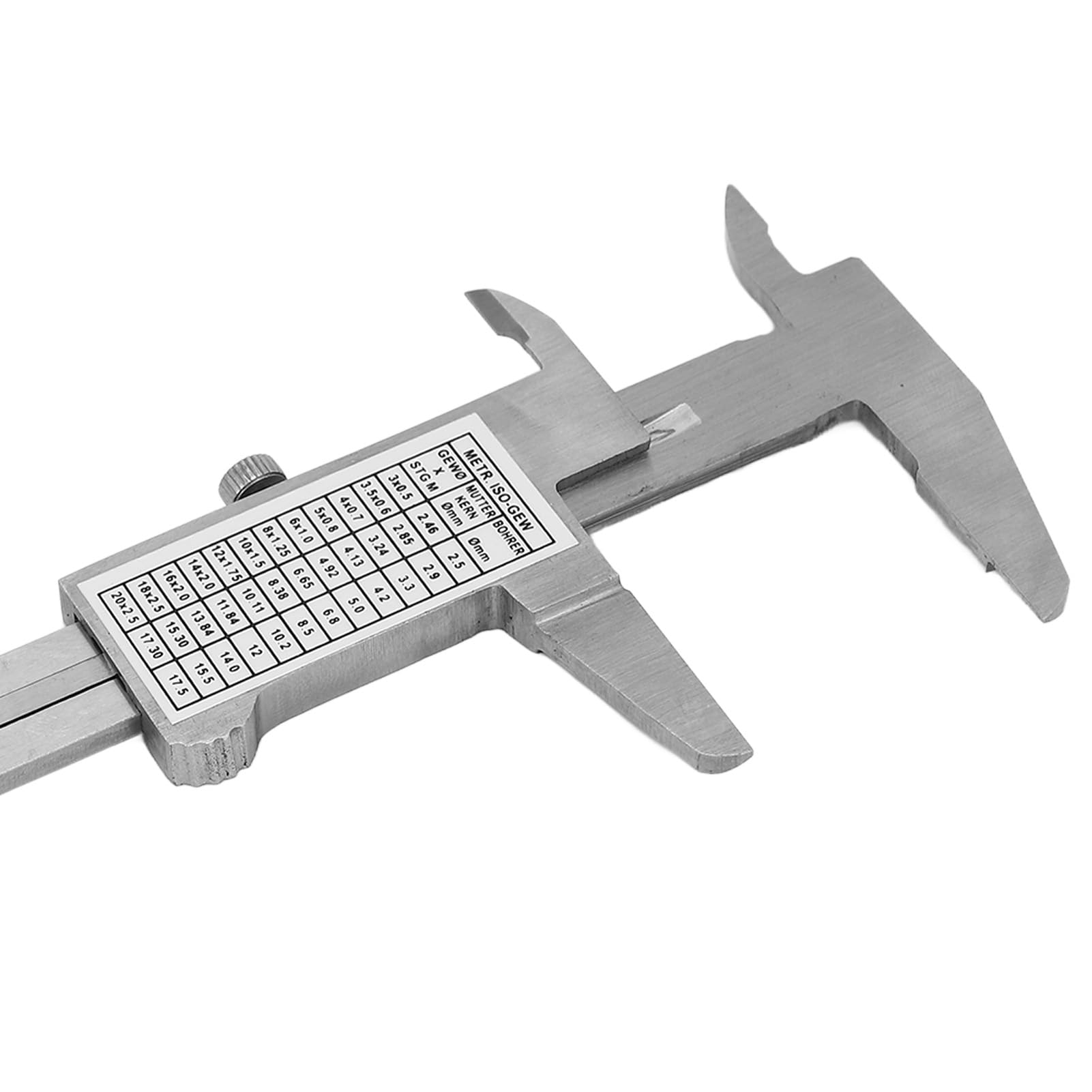 DENASH Calibro a corsoio, strumento di misurazione in acciaio inox da 7,6 cm, micrometro manuale da 0-50 mm, con custodia per utensili meccanici