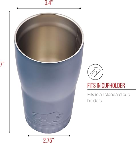 Miniatura 3 de Silver Buffalo Vaso de acero inoxidable de doble pared aislado al vacío con tapa fácil de beber que mantiene el calor y el frío, taza de café de