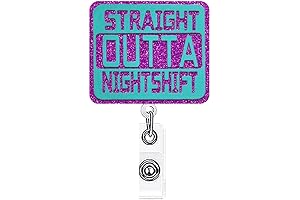Funny Badge Reel Holder Nursing Badge Reels Retractable for Nurses Straight Outta...