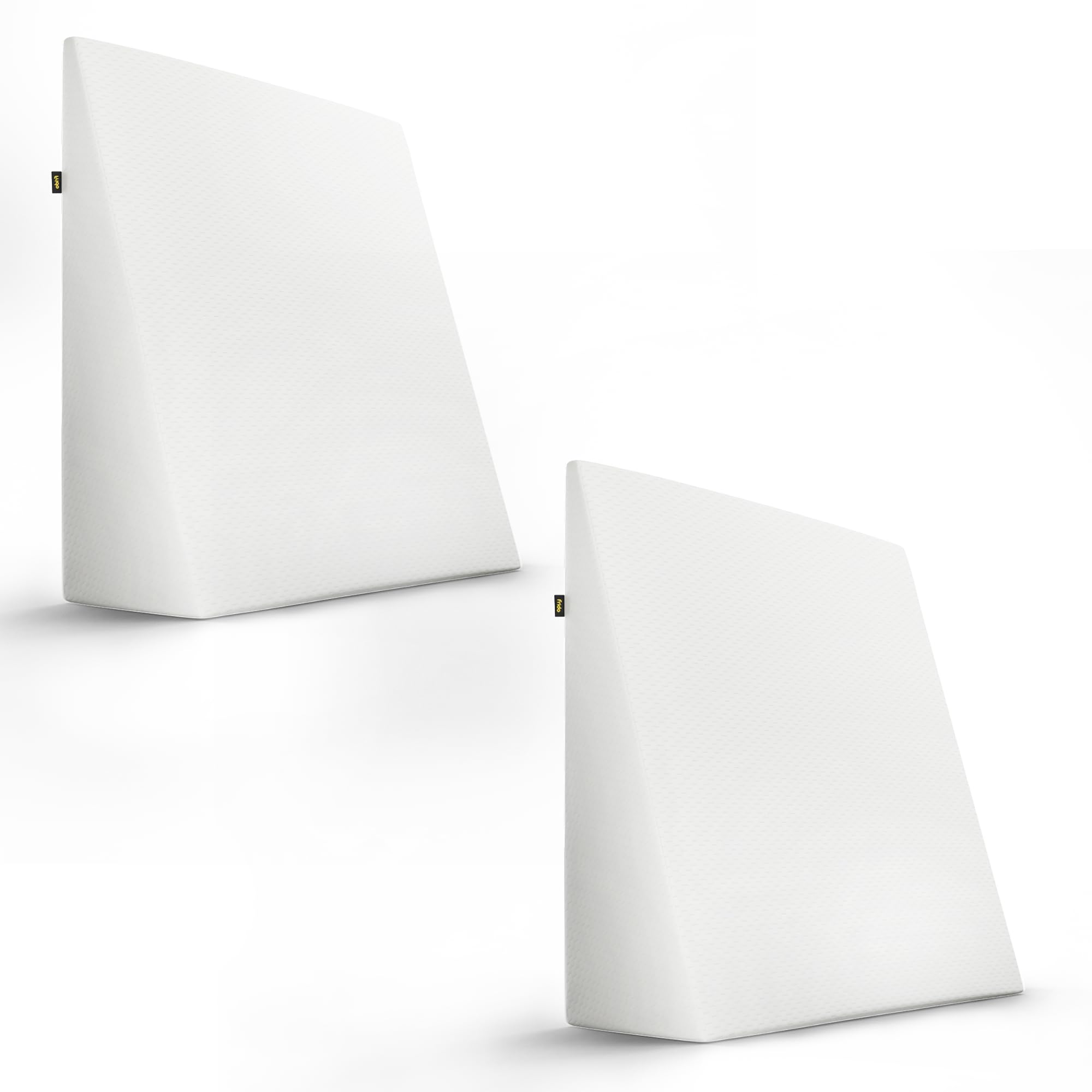 Frido Complete Back Support Wedge Cushion Made with Memory Foam, Improves Comfort and Posture While Sitting/Working on Bed, Pack of 2 (White) (B0B6482GH7) Amazon Price History, Amazon Price Tracker
