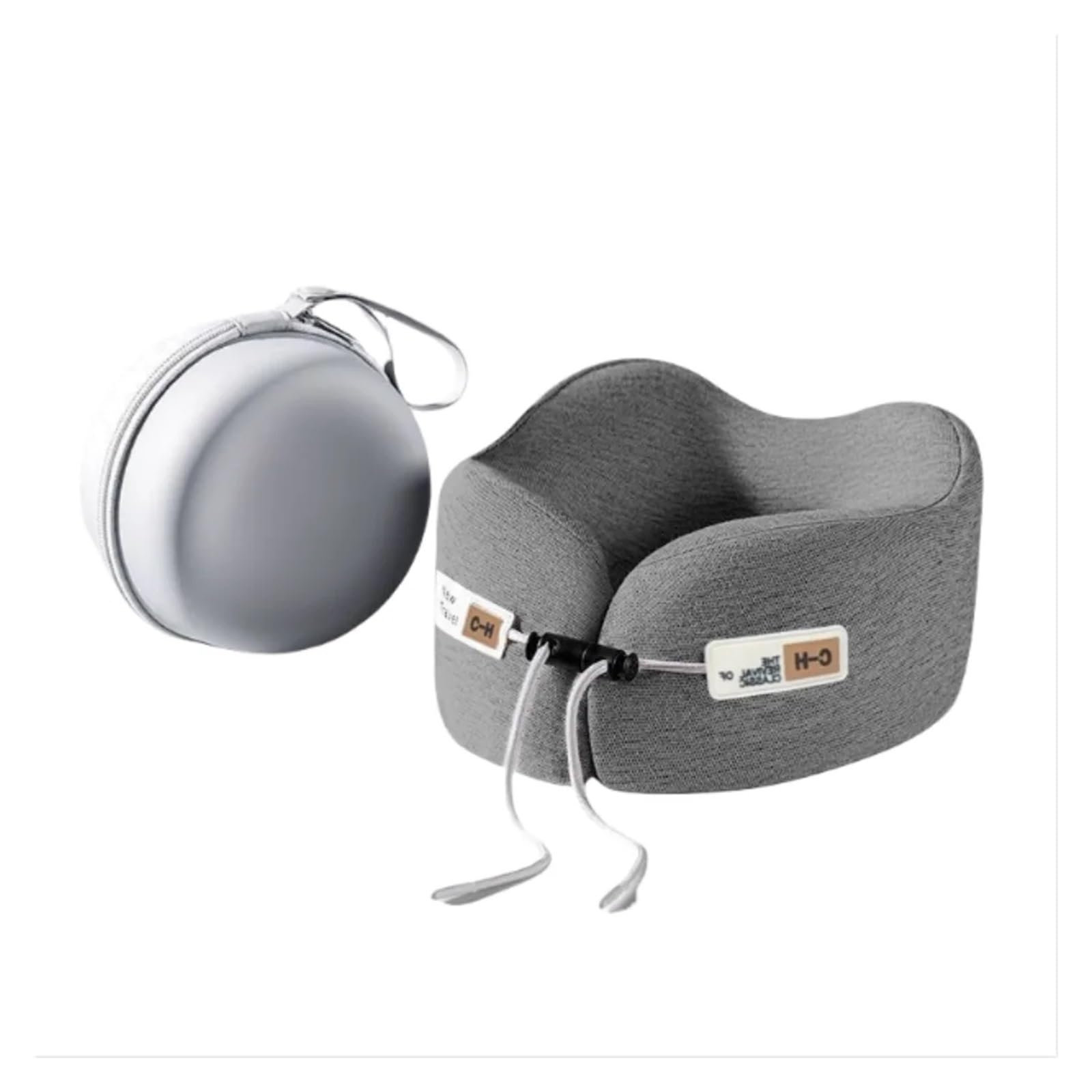 WWYYZAYC Portable Memory Cotton Business Trip Neck Pillows Airplane Travel Rail Pillow Cervical Healthcare Supply(DARK GRAY)