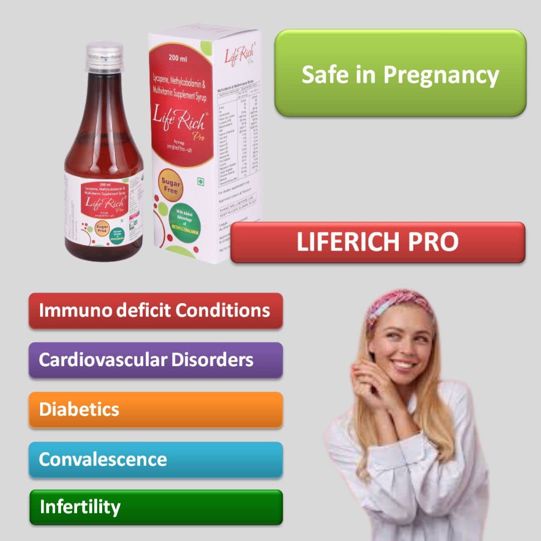 LIFERICH-PRO Multivitamin Syrup For Men, Women And Kids, 200Ml Bottle (2) 1