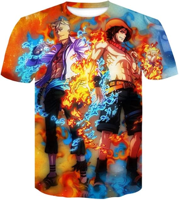 Amazon ワンピースtシャツ夏服子供アニメ3d印刷半袖男の子女の子かわいいカジュアルキッズユニセックス記念シャツ誕生日プレゼント A M 服 ファッション小物 通販