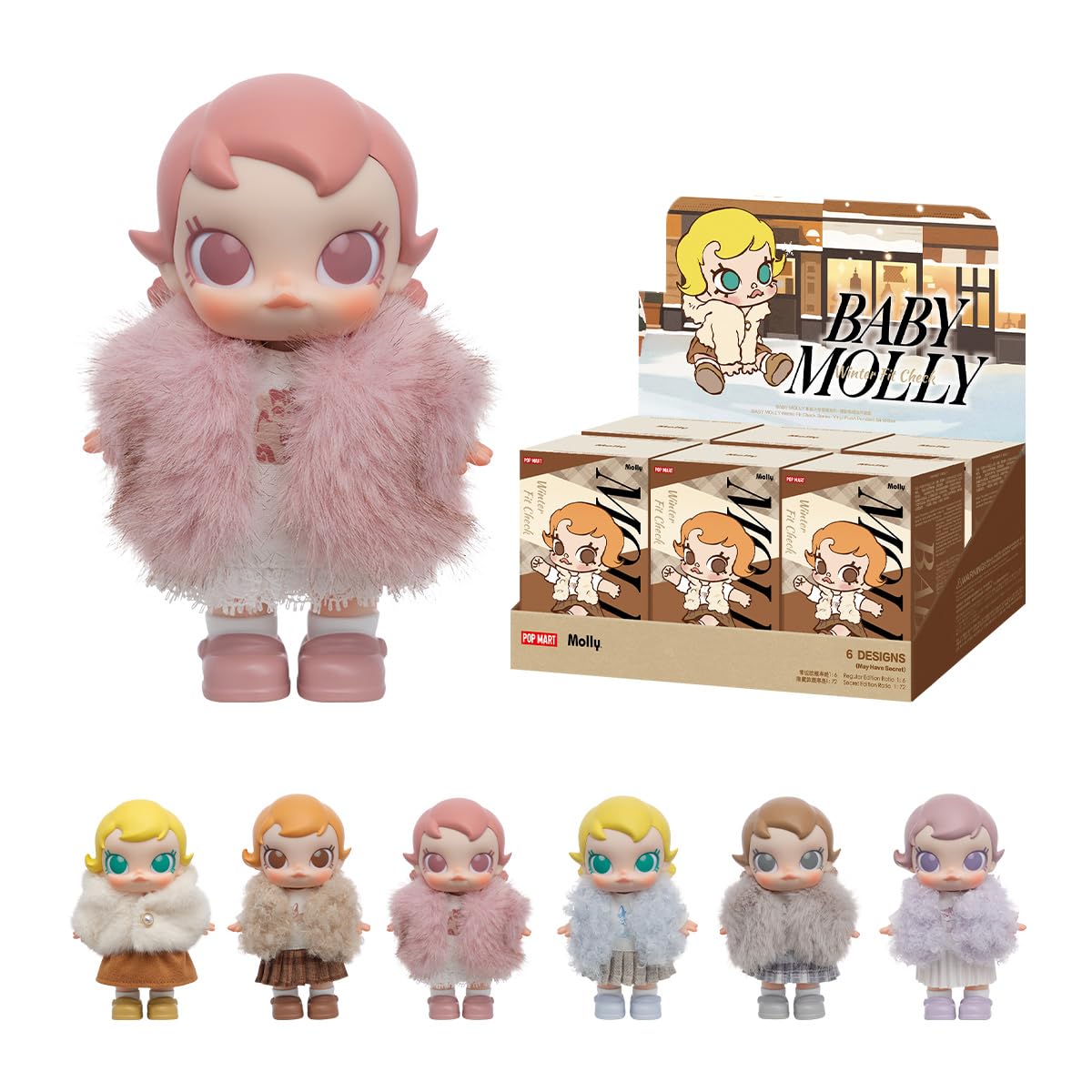 Amazon.com: POP MART Baby Molly Winter Fit Check Series-Vinyl