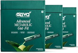 Advanced Metabolic Gut-Fit For Gut & Metabolic Heath | With Cinnamon Polyphenols, B420™ | Probiotic, Oat Fiber Prebiotic | 90 Sachets + 90 Effervescent Tablets (Pack 3)