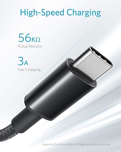 Miniatura 6 de Anker Cable USB C, 2 unidades, 10 pies cable de carga USB A a USB C de nailon de alta calidad para Samsung Galaxy S10 S10+, LG V30, Beats Fit Pro y