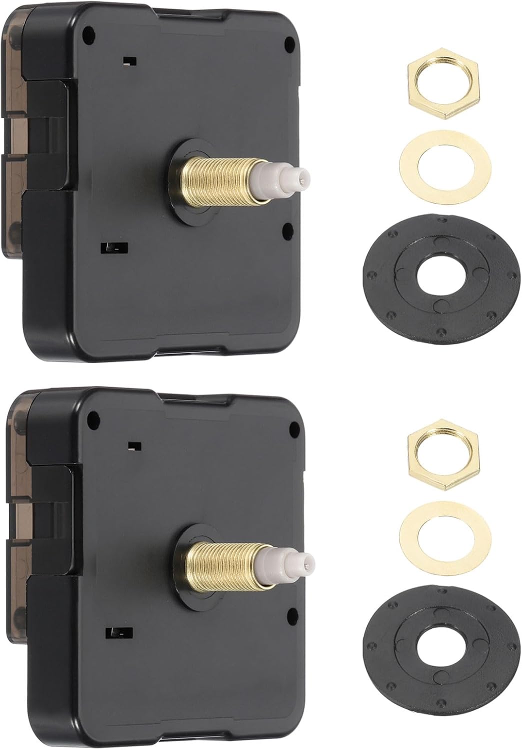 PATIKIL 2 Set Clock Mechanism Replacement, Quartz Clock Mechanism Battery Operated Mechanism Shaft Length 0.51in DIY Wall Clock Motor Kit Mute Movement Repair Parts