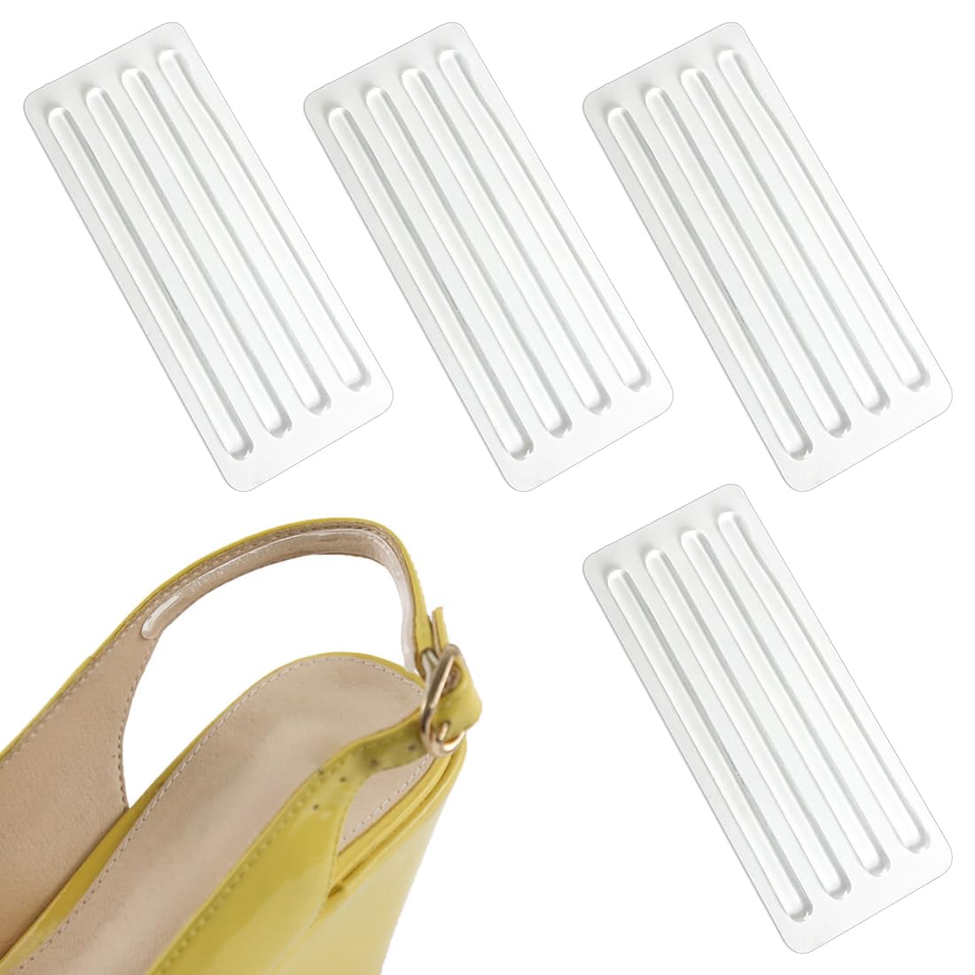 16 Piezas Antirozaduras zapatos de Agarre Transparente de Tacón Alto Cinta Adhesiva Almohadillas de Inserción de Gel de Silicona Forro Sandalia Cojín Adhesivo para Mujeres Zapatos