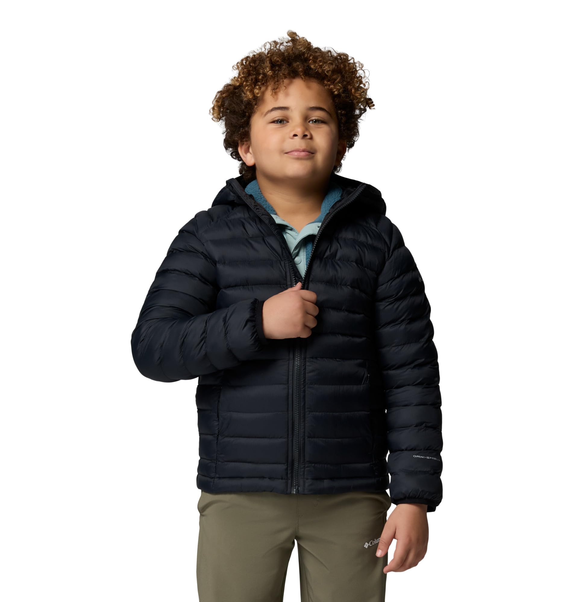 Columbia Powder Pass Hooded Jacket, Chaqueta Acolchada Con Capucha para Junior Unisex
