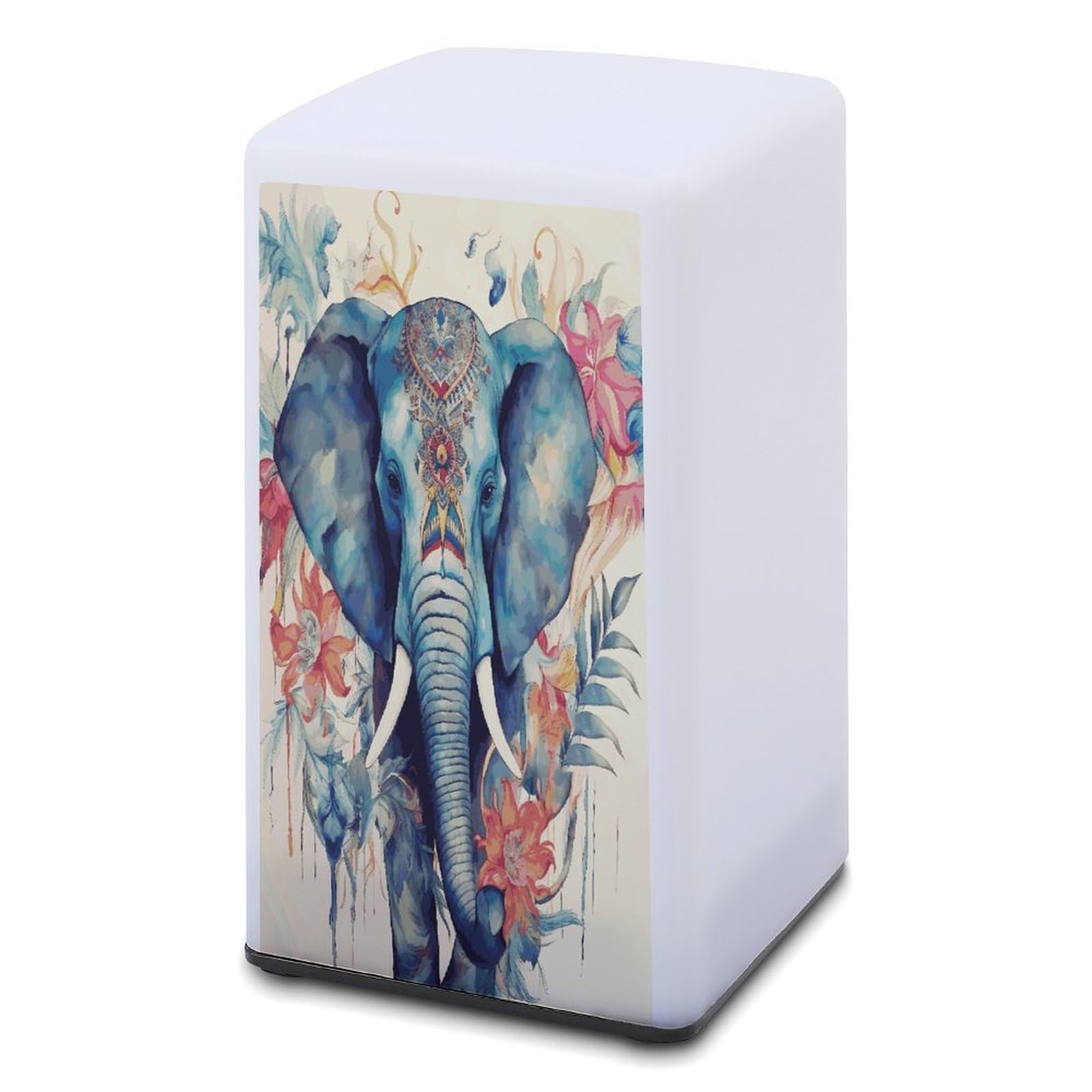 JTREHY Small Peacock Feathers Elephant Table Lamps for Bedroom Minimalist Nightstand Lamp Water-Resistant Eye-Caring Table Lamp Modern Bedside Table Lamps for Living Room Bedroom Office
