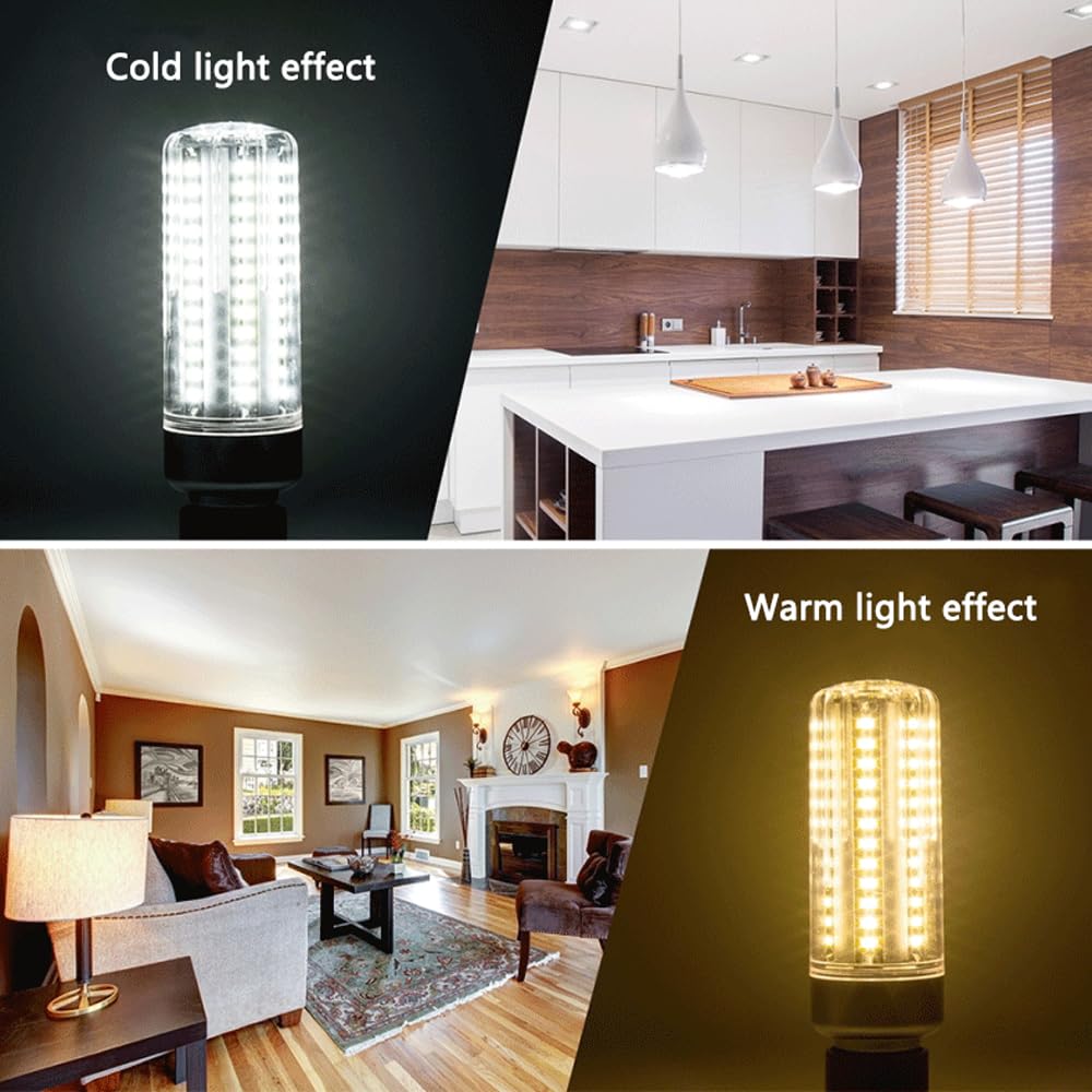 Paquete de 2 Bombillas Led E27 de 25 W, Luz Blanca Cálida, 3000 K, 3000 Lm, Bombilla Incandescente de Repuesto de 250 W, Bombilla Led E27, Bombilla de Bajo Consumo para Iluminación de Jardín