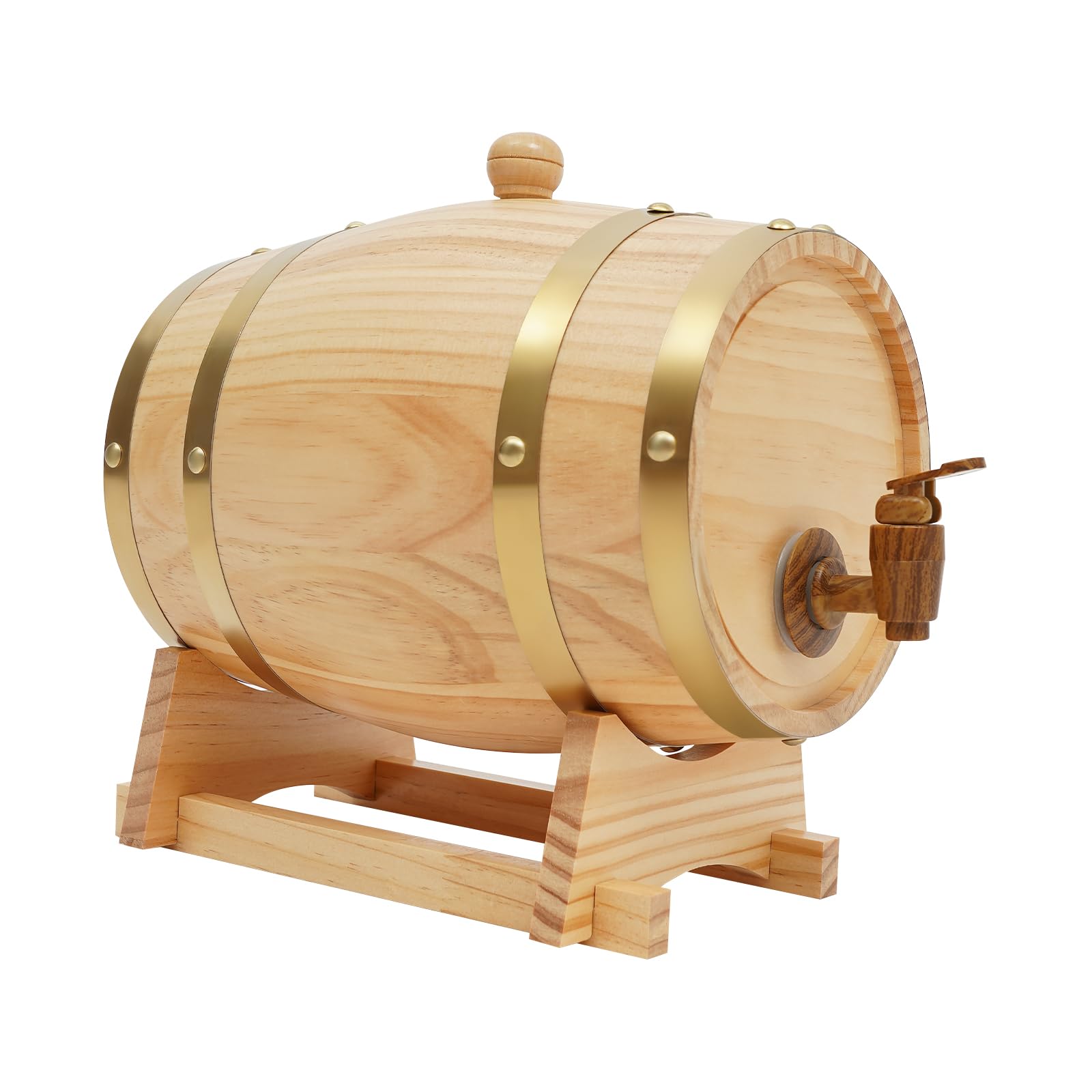 Barril de madera para vino, barril de vino, 3 litros, con grifo para casa, bar, fiesta y banquete.