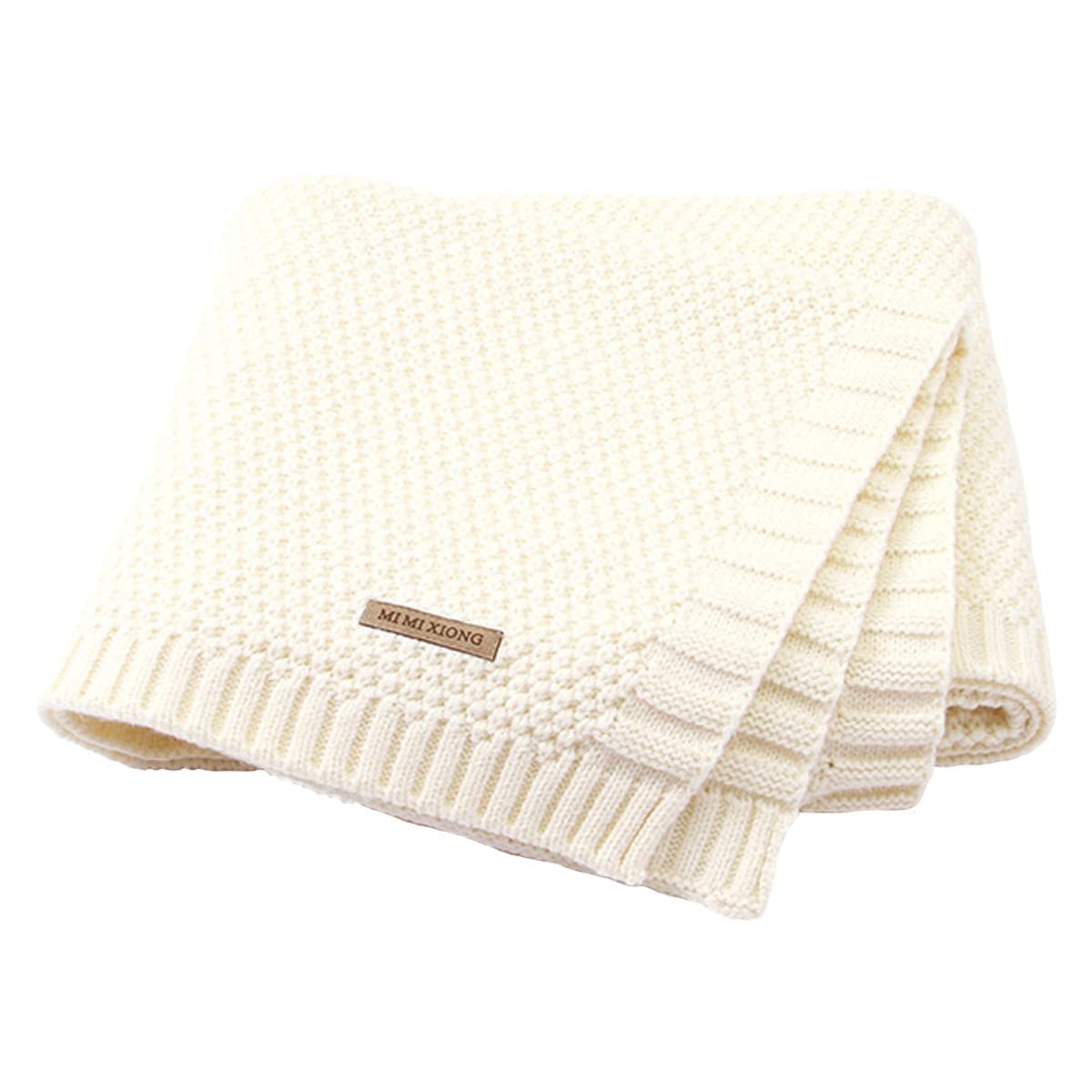 SZJIAHTM Newborn Toddler Baby Blanket Cotton Cable Cellular Knitted 100 x 80cm Soft Breathable Blanket for Baby Boy and Girls