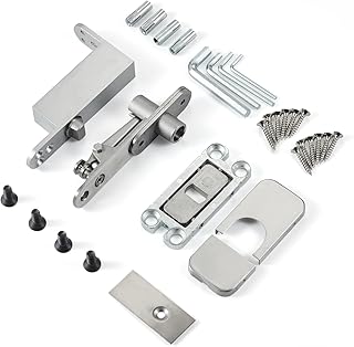 Commercial/Home Self Closing Door Pivot Hinges Heavy Duty Hidden Hinges for Wood Doors 360 Degree Shaft Stainless Steel Invisible Pivot Hinge System (2 Way Adjustable)
