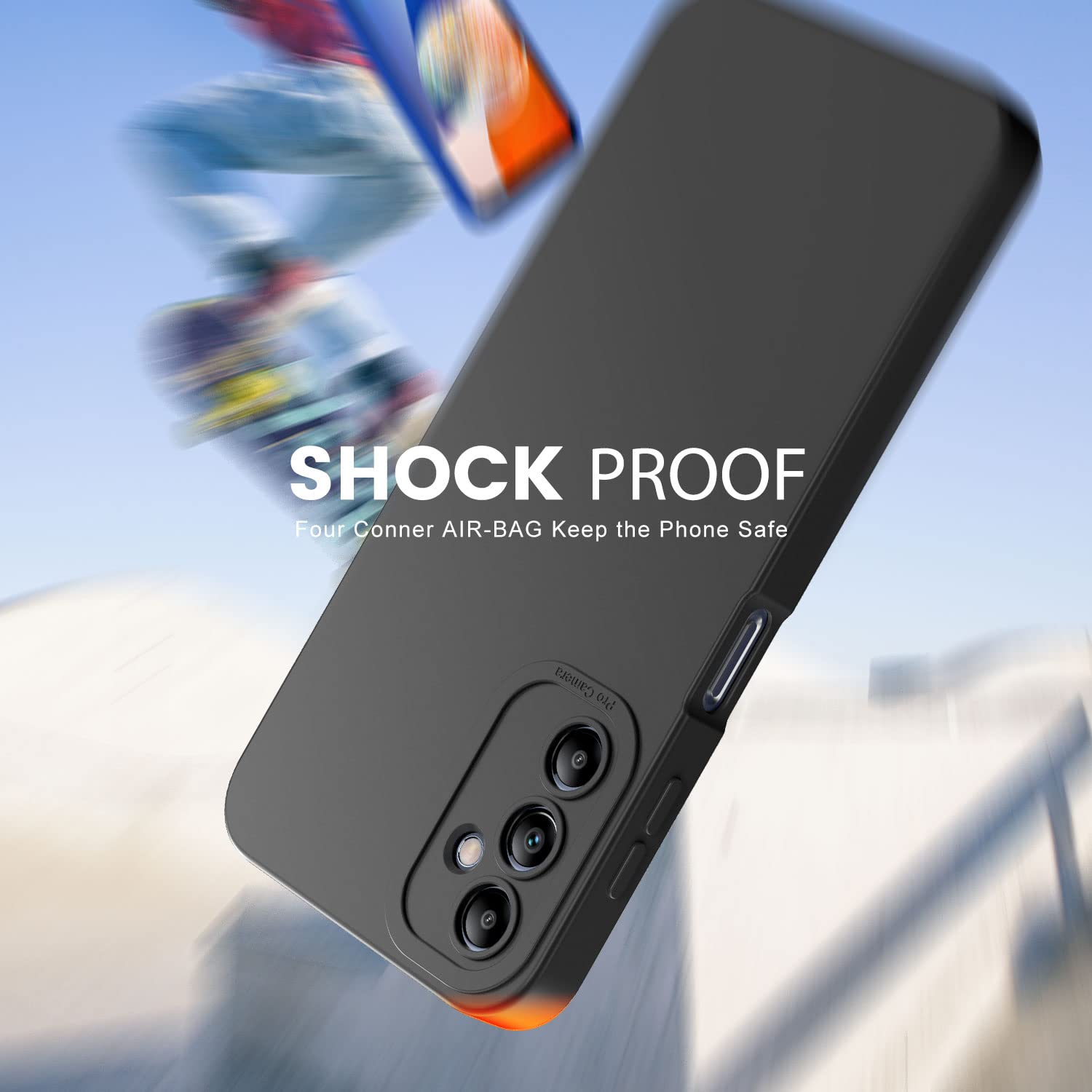 Tenphone Coque pour Samsung Galaxy A16 5G/4G, Étui de Protection Antichoc en TPU Souple avec Protection Caméra - Noir
