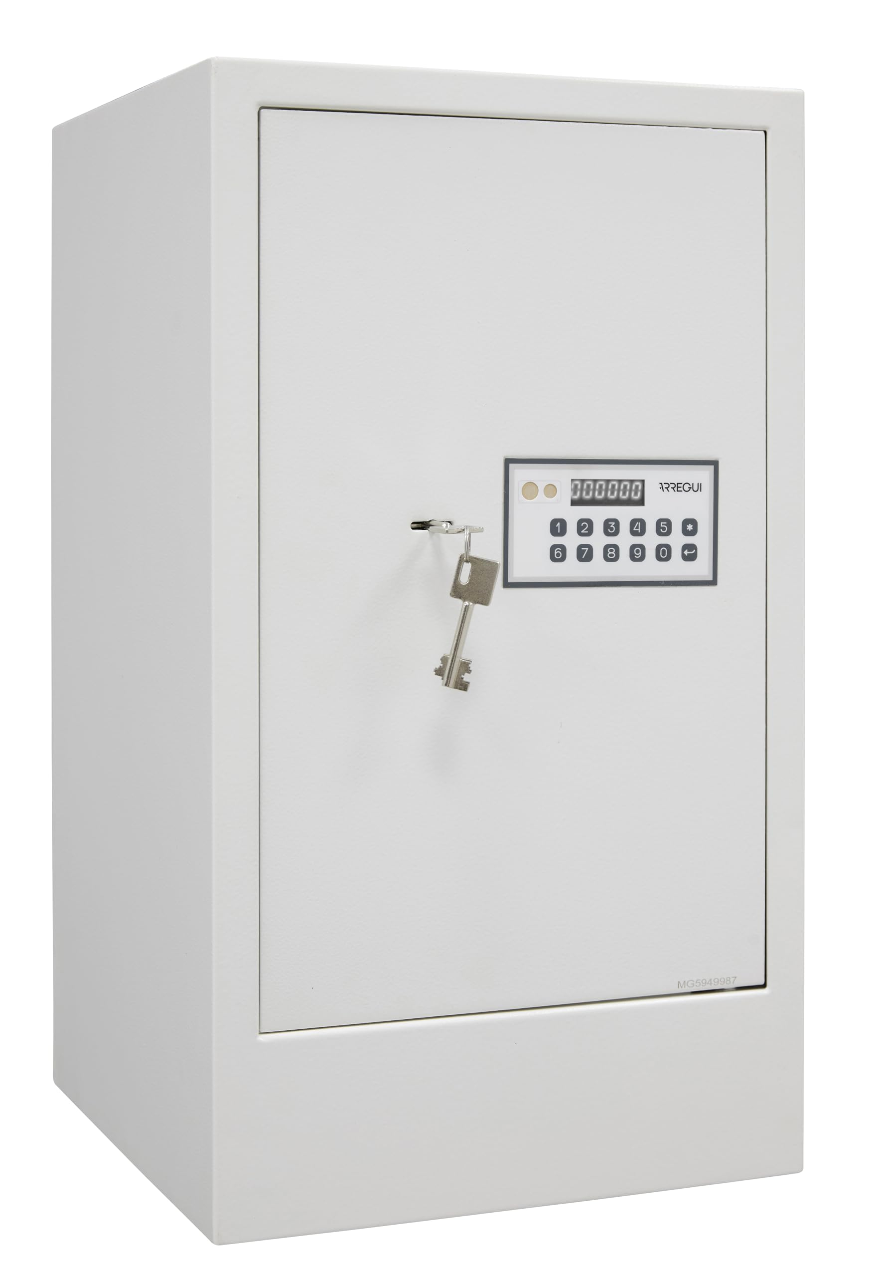 ARREGUI Magna 590090 Cassaforte da Armadio a Doppia Sicurezza con Zoccolo di 10 cm | Cassetta di Sicurezza con Codice e Chiave | Cassaforte Grande da Mobile, Mensola o Pavimento | 62x35x36 cm | 71 L