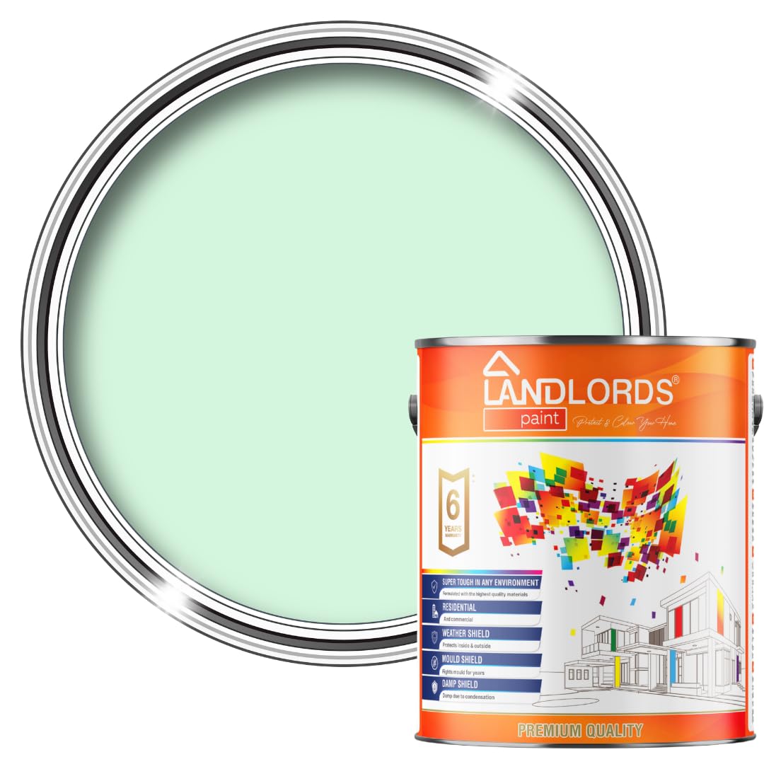 Landlords Fence and Garden Shed Paint | Furniture, Barn, Wood and Outdoor Paint | Quick-Drying Protection for Furniture | Pistachio White 5L