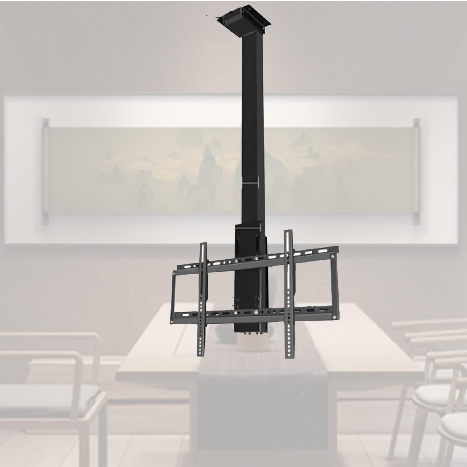 HPTHLY Motorized Tv Mount - Electric Tv Ceiling Mount - Rotation Tilting Tv Mount Stand,Height Adjustable Auto Lifting Tv Stand With Remote Control And Switch Control,Easy,1300,3000M(1300)