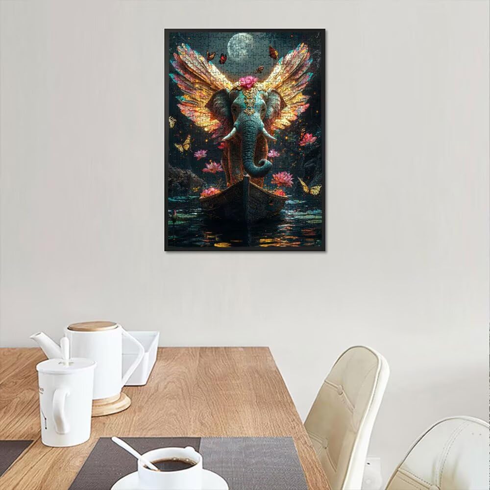 Puzzle 3000 Pezzi, Elefante Lotus 3D Puzzle per Adulti Impegnativo, Educa Puzzles Artistico, Divertente E Stimolante Puzzles Decorativo per La Famiglia, Regalo e Decorazione Pareti DX0YL6-929