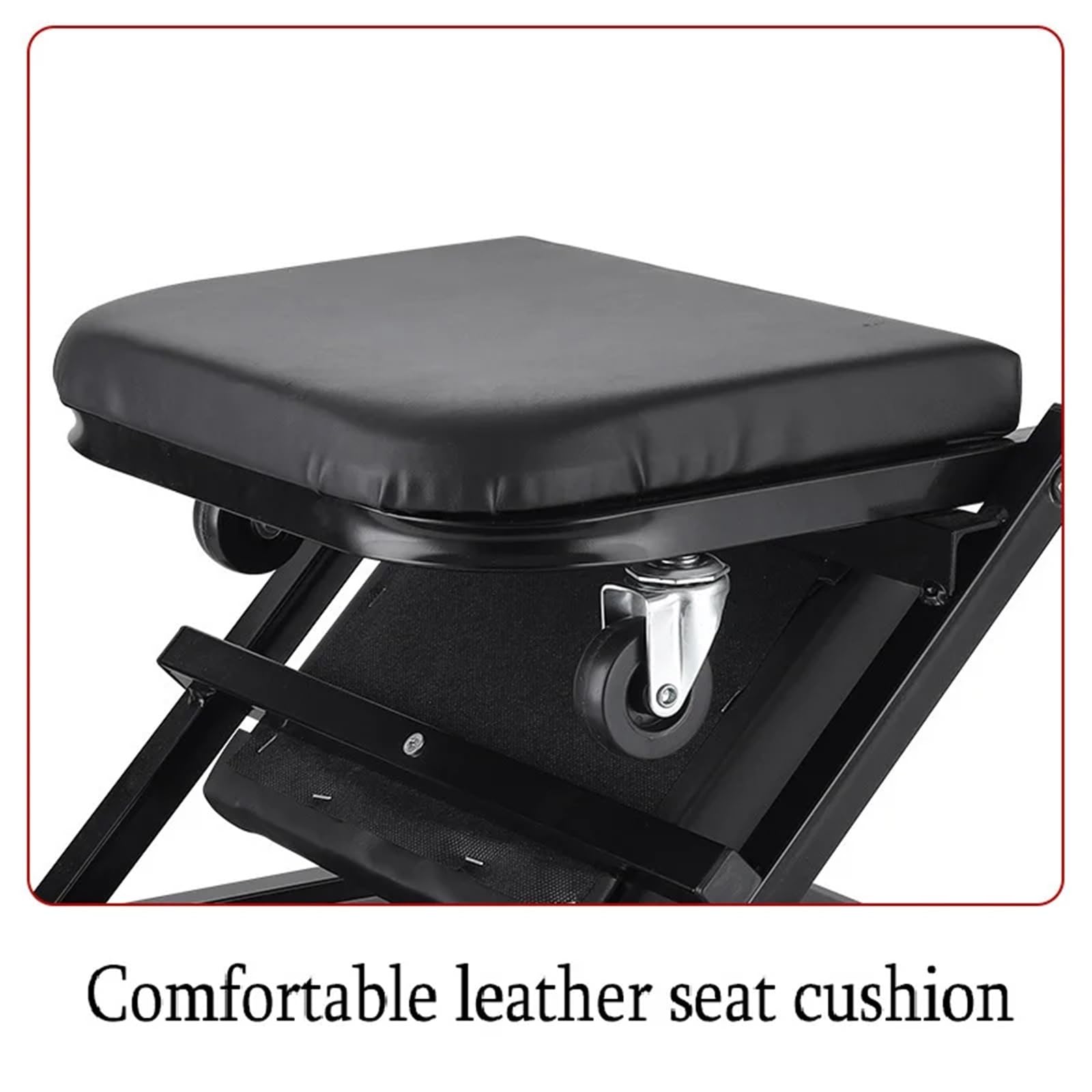 Silla Mecánico con Taburete Taller Banco de Trabajo de Mantenimiento de automóviles con Cama Plegable de 36 Pulgadas, Silla para Taller de automóviles, Ruedas y Rodillos