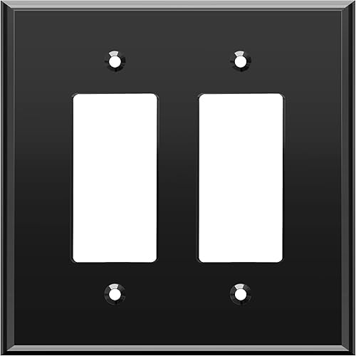 Vista 60 de LIDER LWP-31O-ABK, placa de pared decorativa de acrílico reflectante, placa de interruptor de luz espejada, cubierta de salida de plexiglás, vidrio