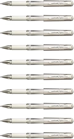 Amazon 三菱鉛筆 ボールペン ユニボール シグノ 太字 ホワイト 10個セット ジェルインクボールペン 文房具 オフィス用品