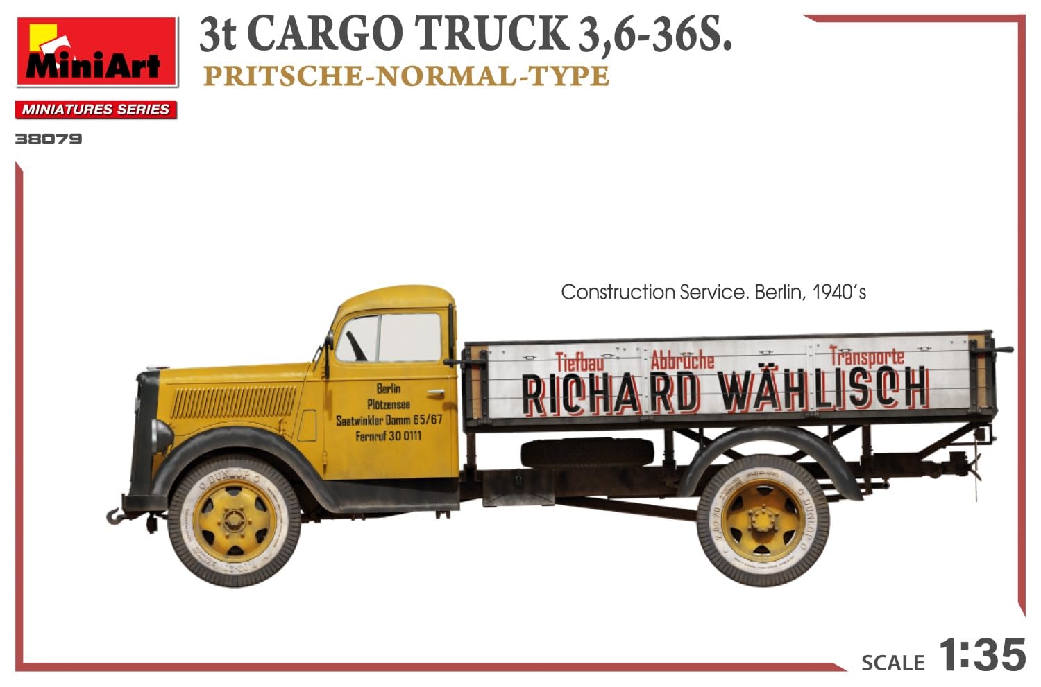 Mini Art 38079 1:35 3t Cargo Truck 3,6-36S - wierna replika, modelarstwo, plastikowy zestaw do montażu, majsterkowanie, hobby, klejenie, zestaw modelarski, montaż, nielakierowany