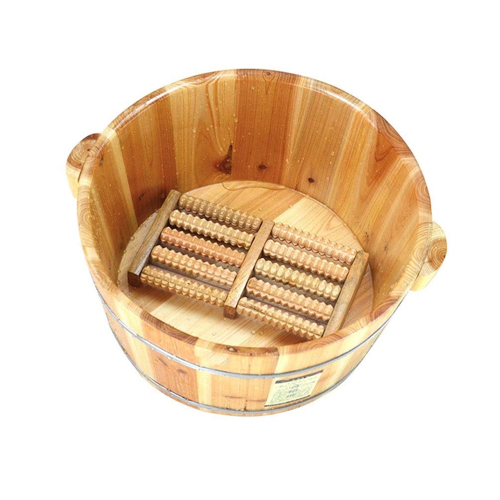Secchio per pediluvio in botte di legno per pediluvio, vasca per pediluvio in legno spesso e robusto per pedicure e massaggi - Perfetto per immergere i piedi, le unghie dei piedi e le caviglie Present