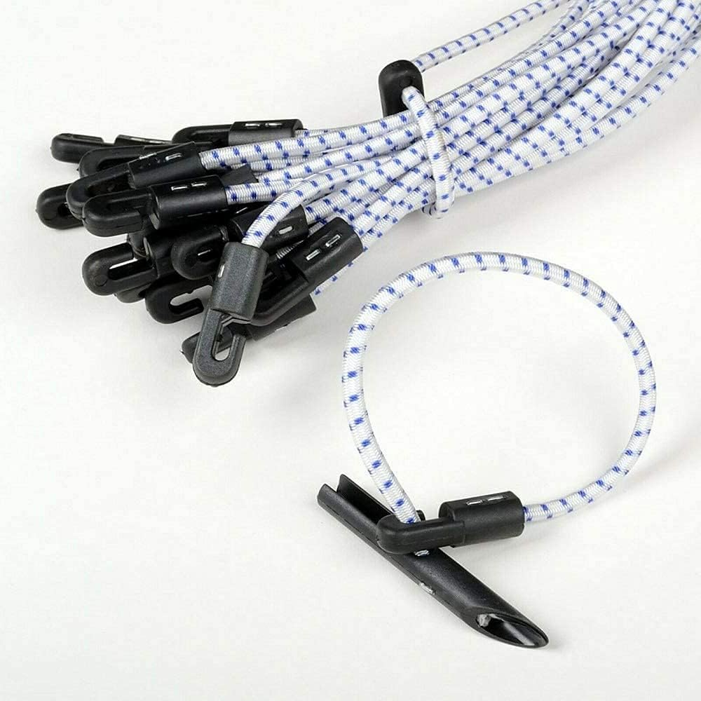 20pc Elastic Bungee Tie & Toggle Set 12" Elastic Shock Cords Tie Down Bungees,Jikkolumlukka