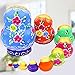 K&L King&Light - 10pcs Peony Multicolor Russian Nesting Dolls Matryoshka Wooden Stacking Toys