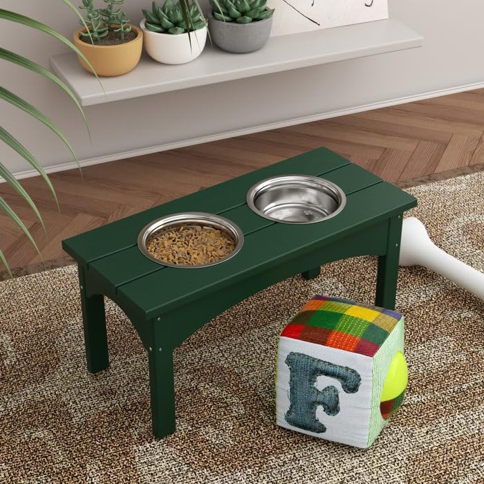 See full amazon price history chart for EMIWUD FURNITURE Elevated Bowl Stand for Cats and Small Dogs, Feeding Stand with Bowls Dog Feeder (Dark Green) EMIWUD FURNITURE Elevated Bowl Stand for Cats and Small Dogs, Feeding Stand with Bowls Dog Feeder (Dark Green) (B0CDVFTGL9) Amazon Price History, Amazon Price Tracker
