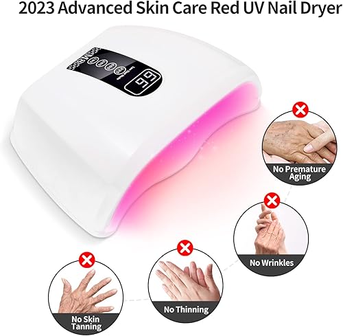 Miniatura 5 de Christine - Lámpara de uñas potente de 96 W con sensor infrarrojo inteligente lámpara de uñas LED 48 cuentas de luz roja secadora de uñas luz UV